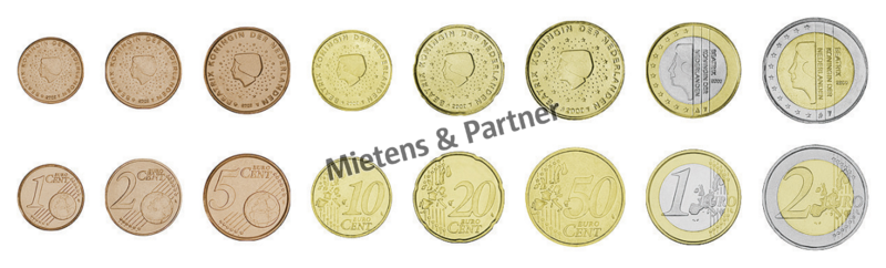 Niederlande (Konstitutionelle Monarchie) 1, 2, 5, 10, 20, 50 Euro Cent, 1, 2 Euro (06289)