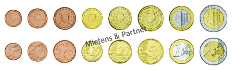 Niederlande (Konstitutionelle Monarchie) 1, 2, 5, 10, 20, 50 Euro Cent, 1, 2 Euro (06351)