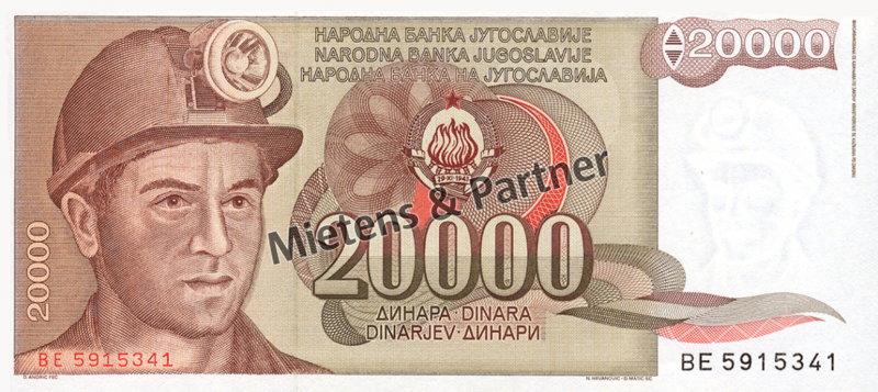 Jugoslawien (Sozialistische Föderative Republik) 20.000 Dinara (02957)