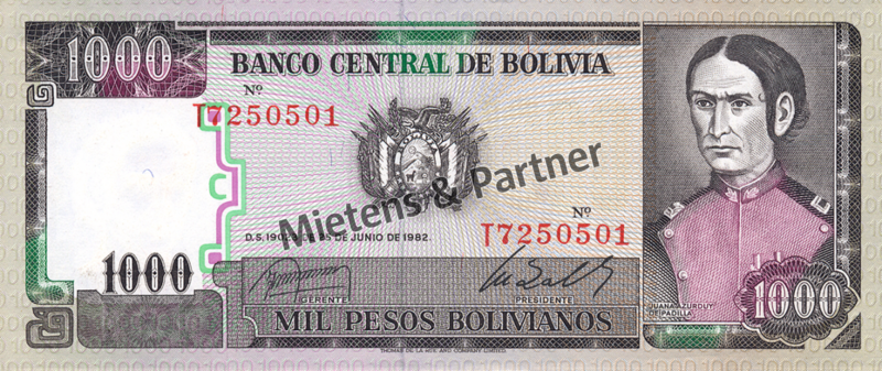 Bolivien (Republik) 1.000 Pesos Bolivianos (04776)