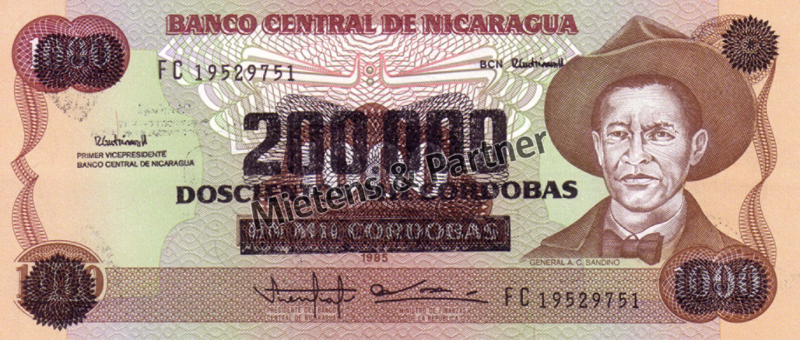 Nicaragua (Republik) 200.000 Cordobas (04215)