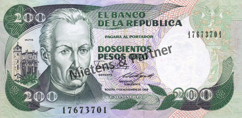 Kolumbien (Republik) 200 Pesos Oro (04542)