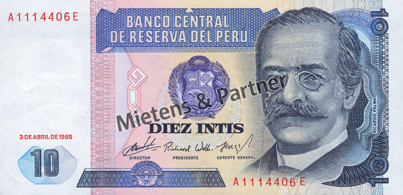 Peru (Republik) 10 Intis (04678)