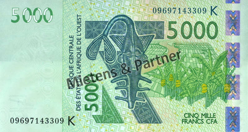 Westafrikanische Staaten (Währungsraum) 5.000 Francs (30773)