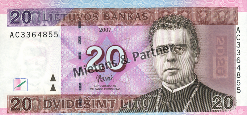 Litauen (Parlamentarische Republik) 20 Litu (02523)