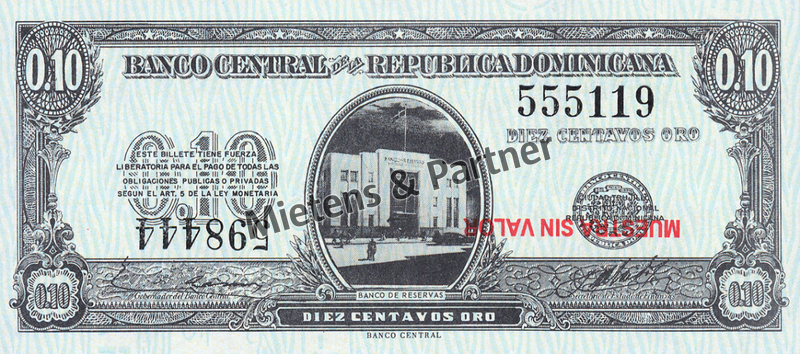 Dominikanische Republik (Republik) 10 Centavos Oro (04360)