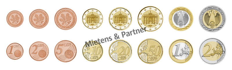 Deutschland (Bundesrepublik) 1, 2, 5, 10, 20, 50 Euro Cent, 1, 2 Euro (59841)