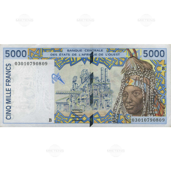 Westafrikanische Staaten (Währungsraum) 5.000 Francs (44908) - 1