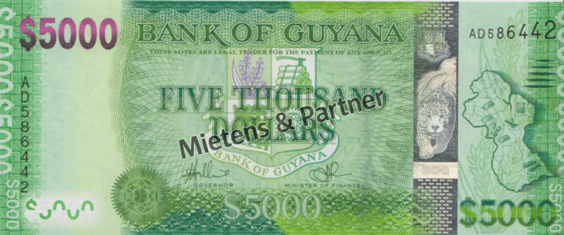 Guyana (Kooperative Republik) 5.000 Dollars (38487)