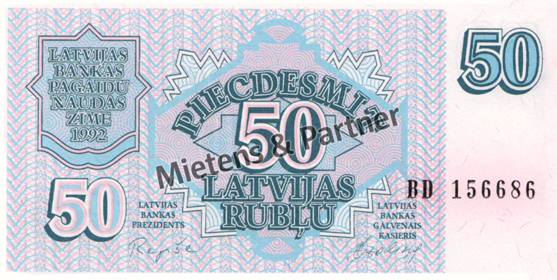 Lettland (Parlamentarische Republik) 50 Rublu (37516)