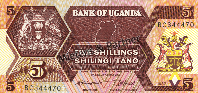 Uganda (Republik) 5 Shillings (03616)