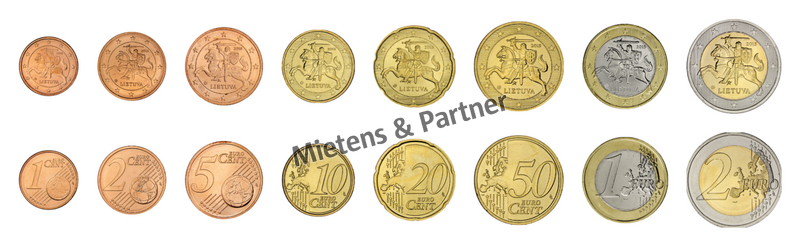 Litauen (Parlamentarische Republik) 1, 2, 5, 10, 20, 50 Euro Cent, 1, 2 Euro (38376)