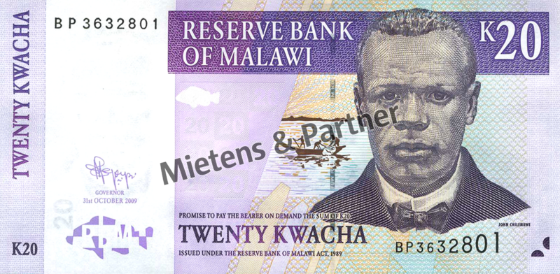 Malawi (Republik) 20 Kwacha (31900)