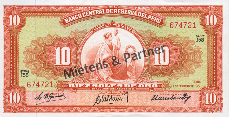 Peru (Republik) 10 Soles de Oro (04696)