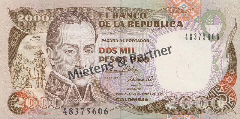 Kolumbien (Republik) 2.000 Pesos Oro (40971)