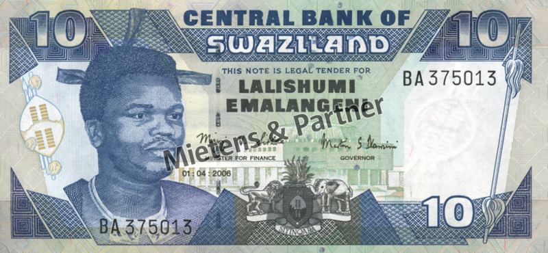 Swasiland (Königreich) 10 Emalangeni (03940)