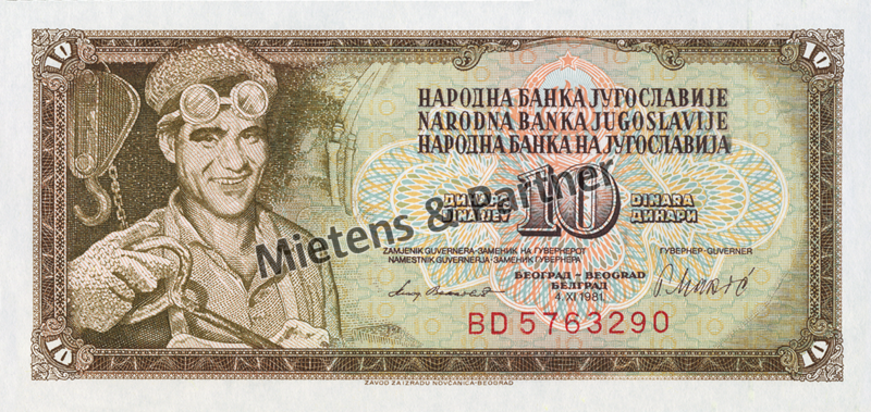 Jugoslawien (Sozialistische Föderative Republik) 10 Dinara (28406)