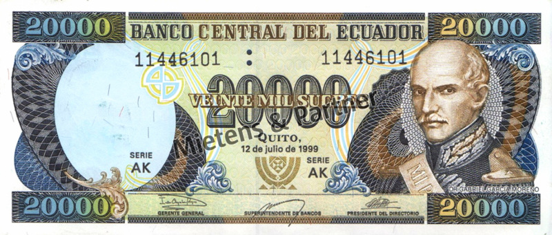 Ecuador (Republik) 20.000 Sucres (40012)