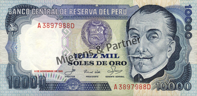 Peru (Republik) 10.000 Soles de Oro (55213)
