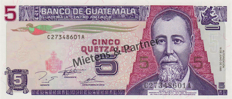Guatemala (Republik) 5 Quetzales (04100)