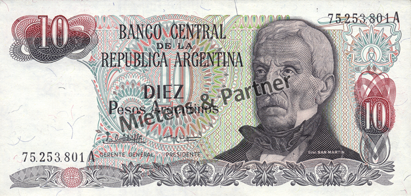 Argentinien (Republik) 10 Pesos Argentinos (04827)