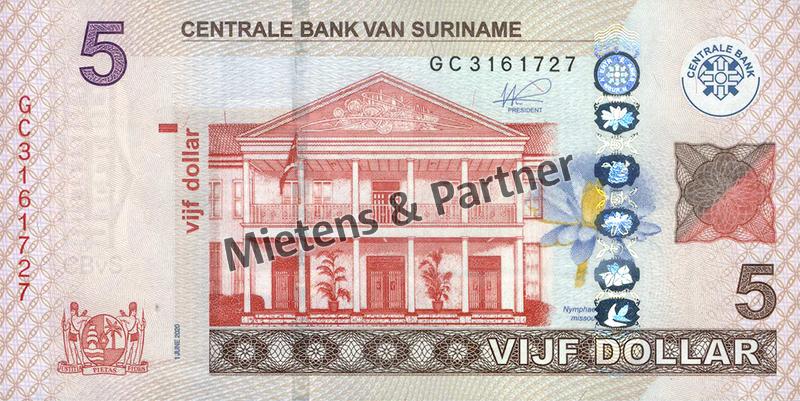 Suriname (Republik) 5 Dollar (72952)