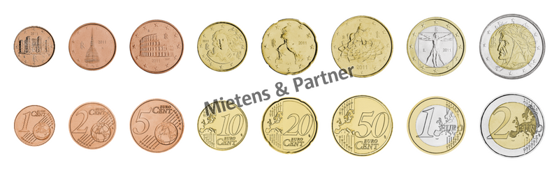 Italien (Parlamentarische Republik) 1, 2, 5, 10, 20, 50 Euro Cent, 1, 2 Euro (24977)