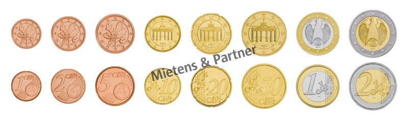 Deutschland (Bundesrepublik) 1, 2, 5, 10, 20, 50 Euro Cent, 1, 2 Euro (06522)