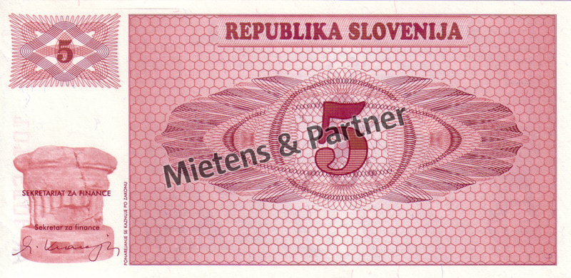 Slowenien (Parlamentarische Republik) 5 Tolarjev (03033)