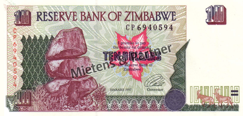 Simbabwe (Republik) 10 Dollars (03803)