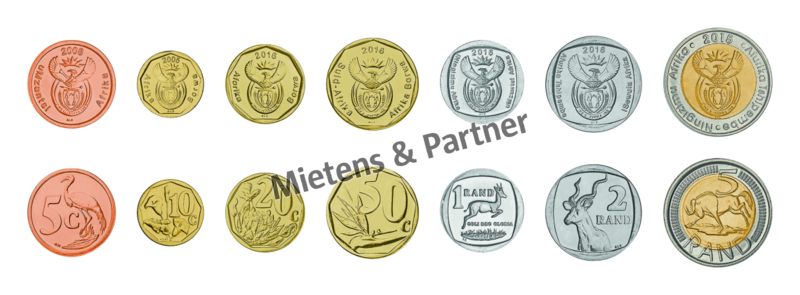 Südafrika (Republik) 5, 10, 20, 50 Cents, 1, 2, 5 Rand (10464)