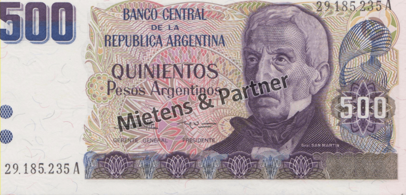 Argentinien (Republik) 500 Pesos Argentinos (33956)