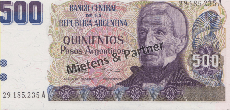Argentinien (Republik) 500 Pesos Argentinos (33956)