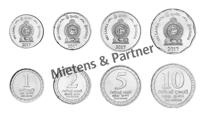 Sri Lanka (Demokratische Sozialistische Republik) 1, 2, 5, 10 Rupees (54945)