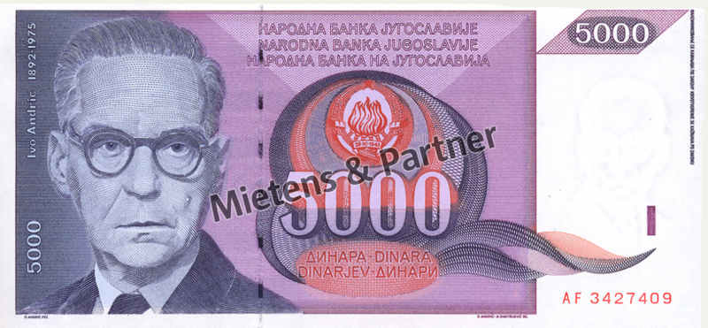 Jugoslawien (Sozialistische Föderative Republik) 5.000 Dinara (02970)