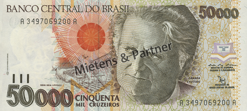 Brasilien (Bundesrepublik) 50.000 Cruzeiros (04743)