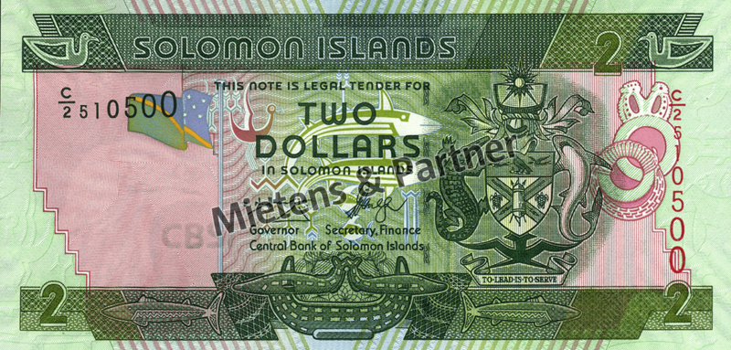 Salomonen (Konstitutionelle Monarchie) 2 Dollars (05735)