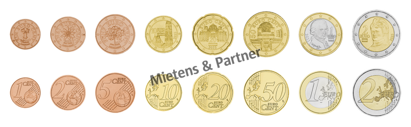 Österreich (Republik) 1, 2, 5, 10, 20, 50 Euro Cent, 1, 2 Euro (66292)