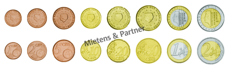 Niederlande (Konstitutionelle Monarchie) 1, 2, 5, 10, 20, 50 Euro Cent, 1, 2 Euro (06292)