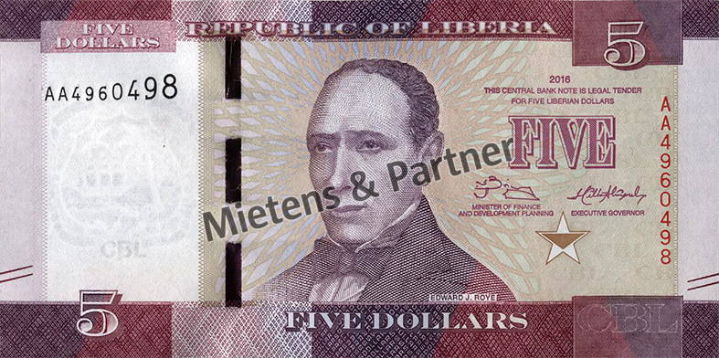 Liberia (Republik) 5 Dollars (48450)
