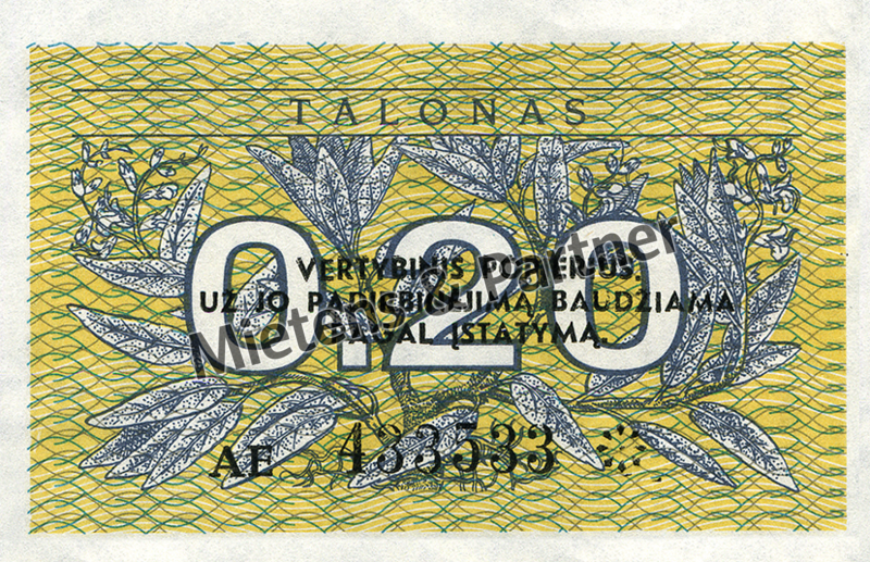 Litauen (Parlamentarische Republik) 0.20 Talonas (29460)