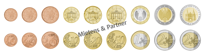 Deutschland (Bundesrepublik) 1, 2, 5, 10, 20, 50 Euro Cent, 1, 2, 2 Euro (53936)