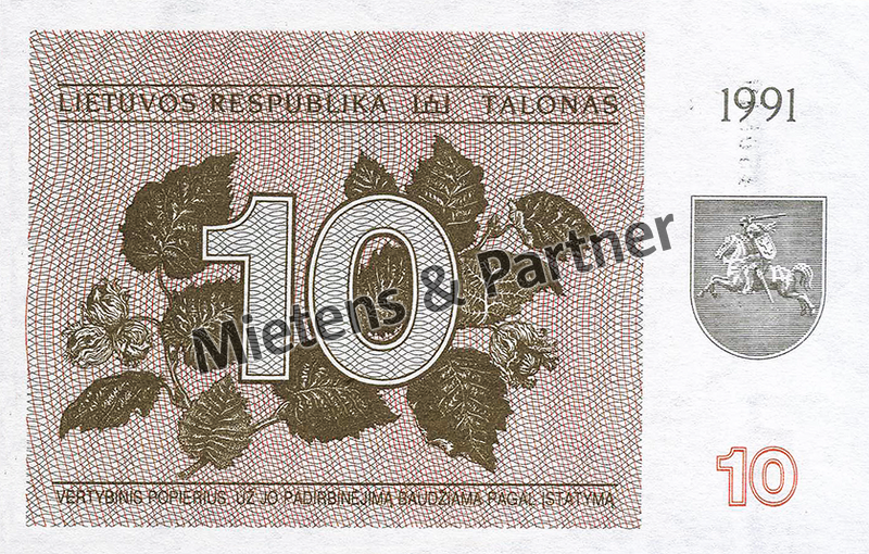 Litauen (Parlamentarische Republik) 10 Talonas (48174)
