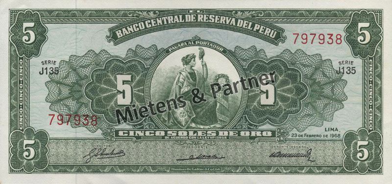 Peru (Republik) 5 Soles de Oro (04663)