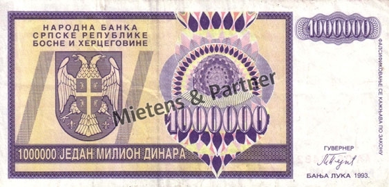Bosnien und Herzegowina (Republik Srpska) 1 Million Dinara (03122)