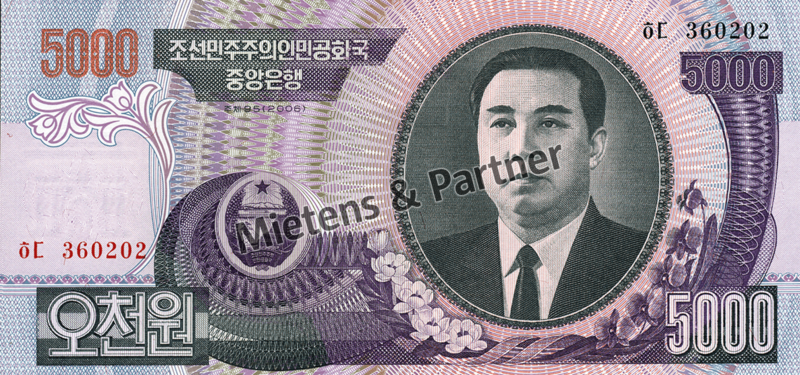 Nordkorea (Demokratische Volksrepublik) 5.000 Won (05537)