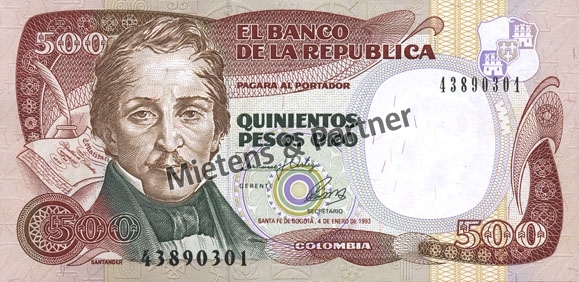 Kolumbien (Republik) 500 Pesos Oro (04548)