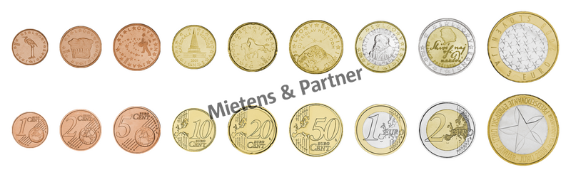 Slowenien (Parlamentarische Republik) 1, 2, 5, 10, 20, 50 Euro Cent, 1, 2, 3 Euro (09758)