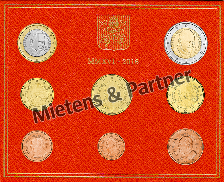 Vatikanstadt (Absolute Wahlmonarchie) 1, 2, 5, 10, 20, 50 Euro Cent, 1, 2 Euro (46533)