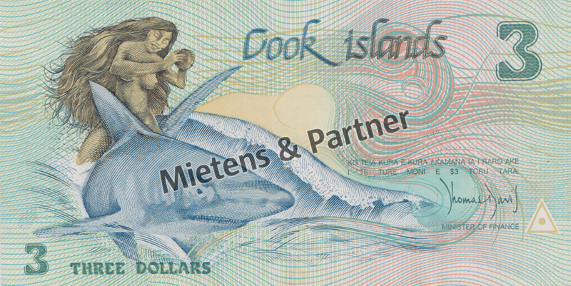 Cookinseln (Selbstverwalteter Inselstaat in freier Assoziierung mit Neuseeland) 3 Dollars (05677)